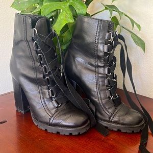 Shutz Chunky Leather Combat Boots